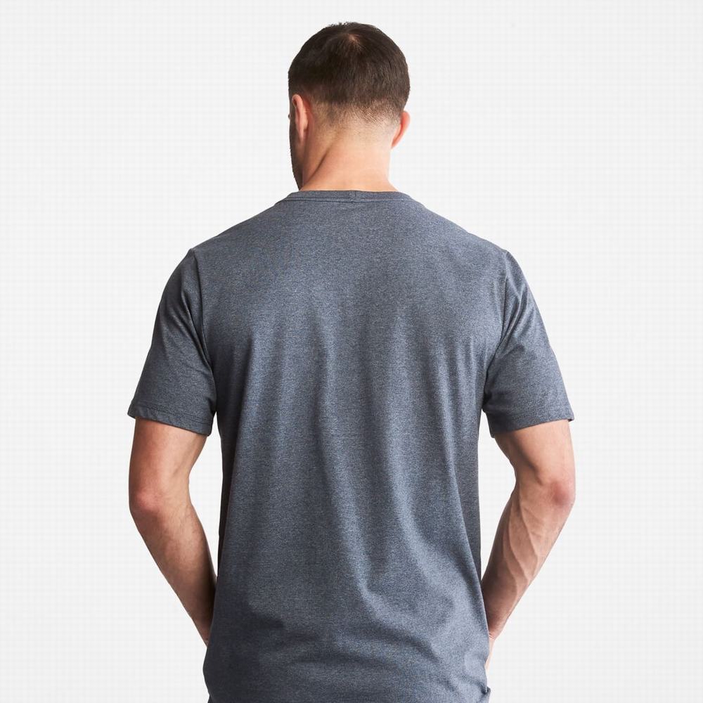 Timberland PRO® Base Plate Kısa-Sleeve Logo Tişört Erkek Lacivert | TR-2381B