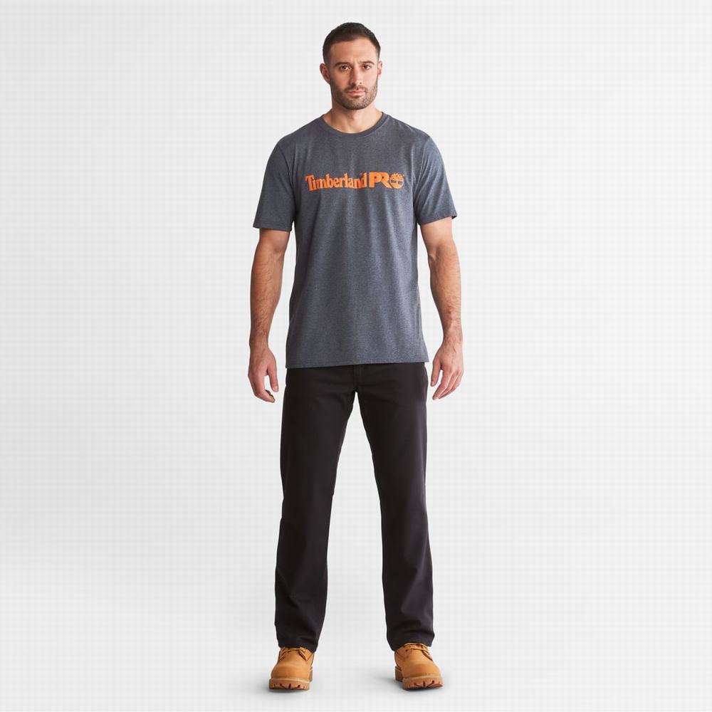 Timberland PRO® Base Plate Kısa-Sleeve Logo Tişört Erkek Lacivert | TR-2381B