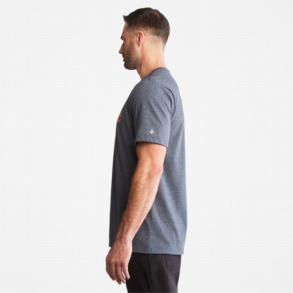 Timberland PRO® Base Plate Kısa-Sleeve Logo Tişört Erkek Lacivert | TR-2381B