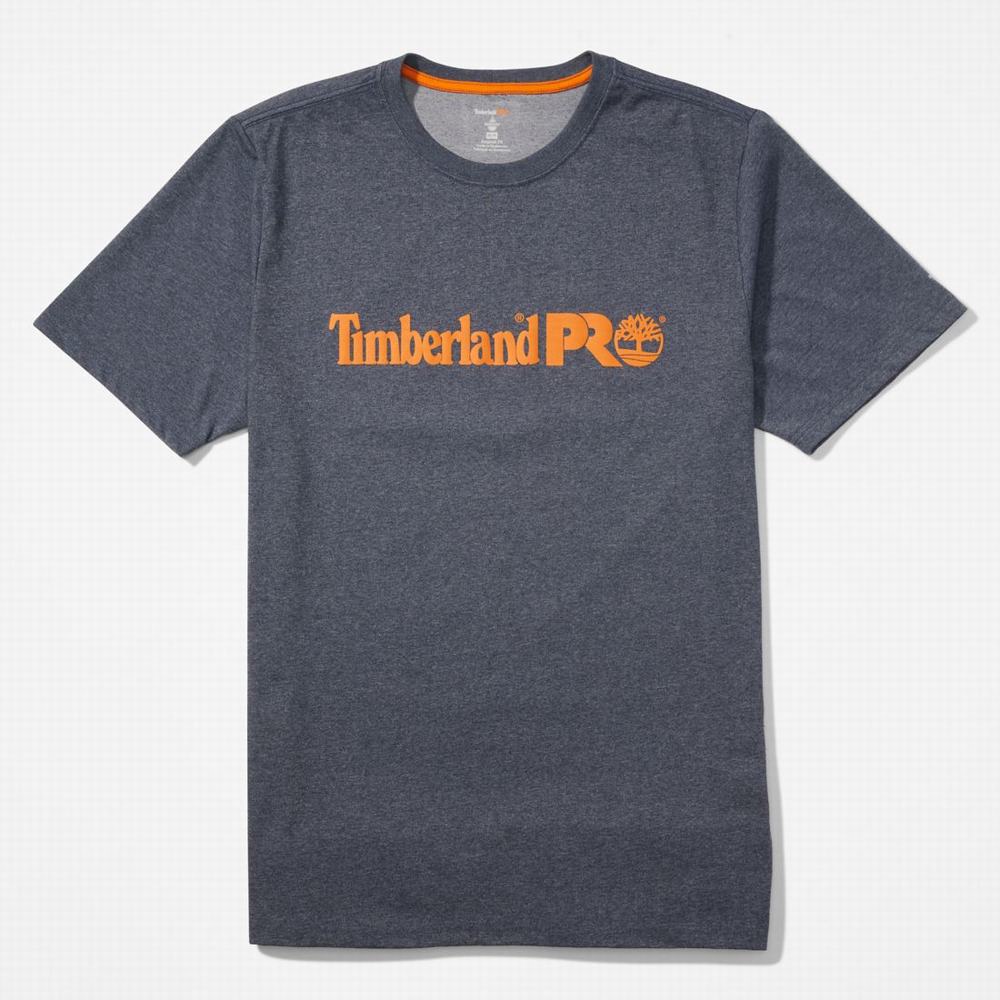 Timberland PRO® Base Plate Kısa-Sleeve Logo Tişört Erkek Lacivert | TR-2381B
