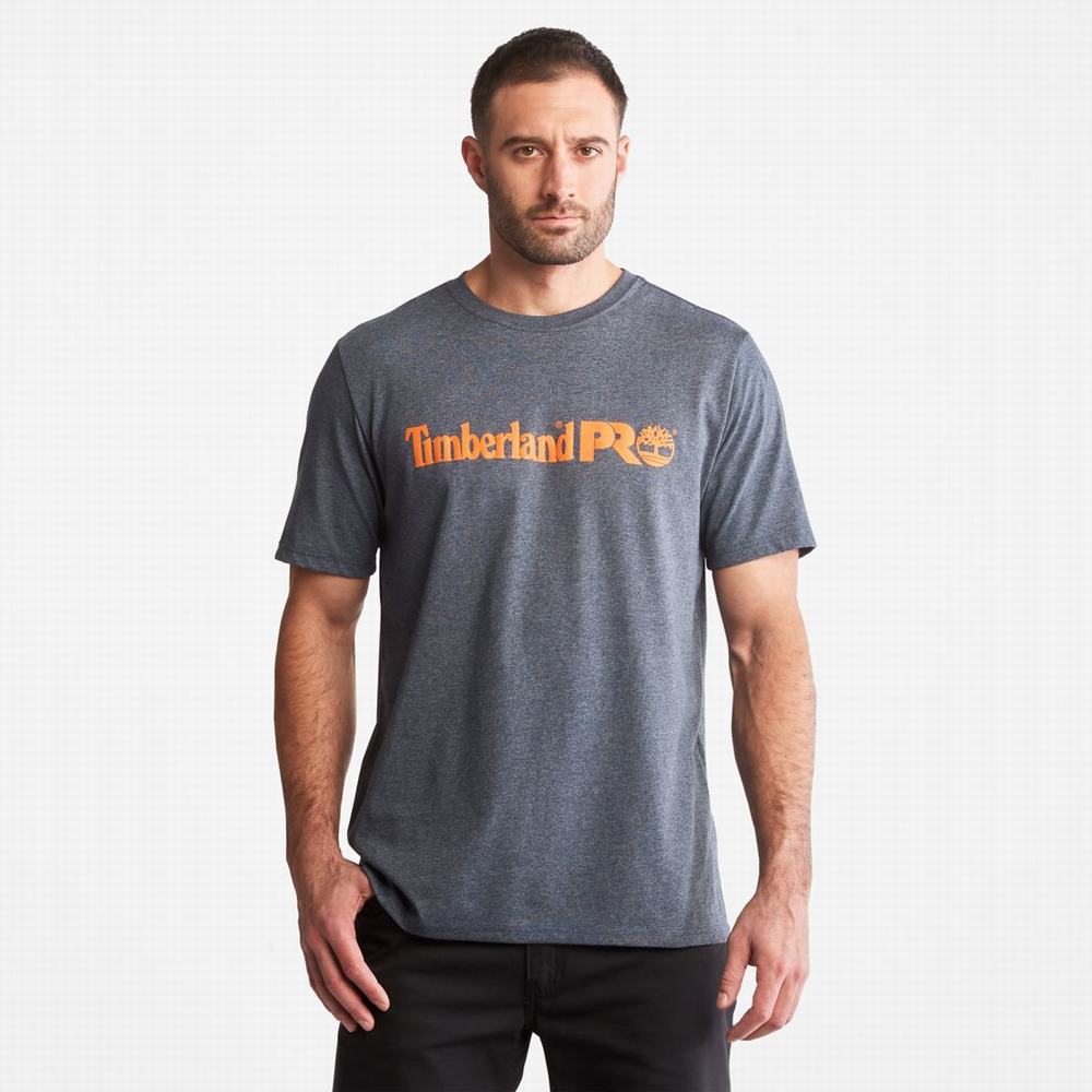 Timberland PRO® Base Plate Kısa-Sleeve Logo Tişört Erkek Lacivert | TR-2381B