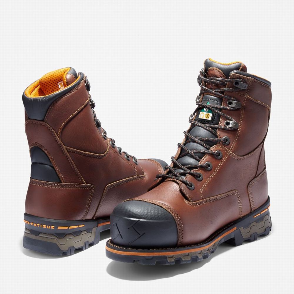 Timberland PRO® Boondock 8-Inch Waterproof Insulated Comp-Burunlu Iş Botu Erkek Kahverengi | TR-0467C