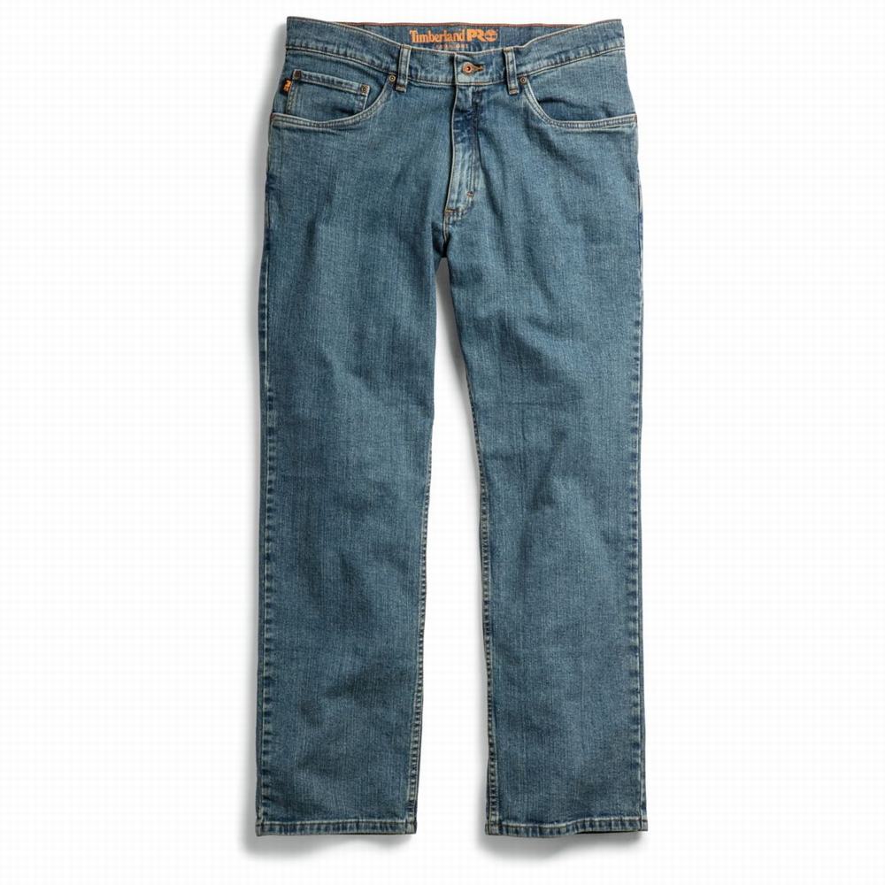 Timberland PRO® Grit-N-Grind Flex Denim İş Kot Pantolon Erkek Gri Açık Mavi | TR-1483G