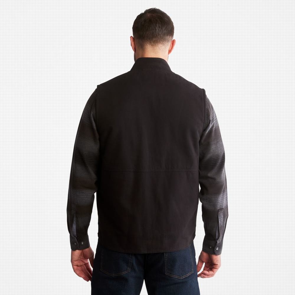 Timberland PRO® Gritman Astar Kanvas Yelek Erkek Siyah | TR-6503S
