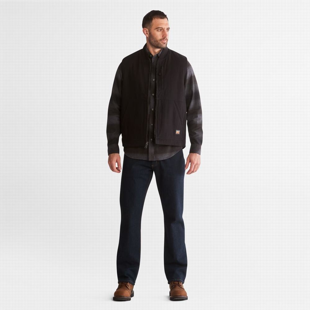 Timberland PRO® Gritman Astar Kanvas Yelek Erkek Siyah | TR-6503S