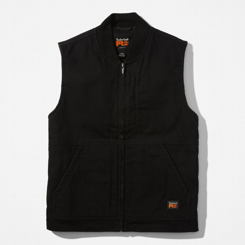 Timberland PRO® Gritman Astar Kanvas Yelek Erkek Siyah | TR-6503S