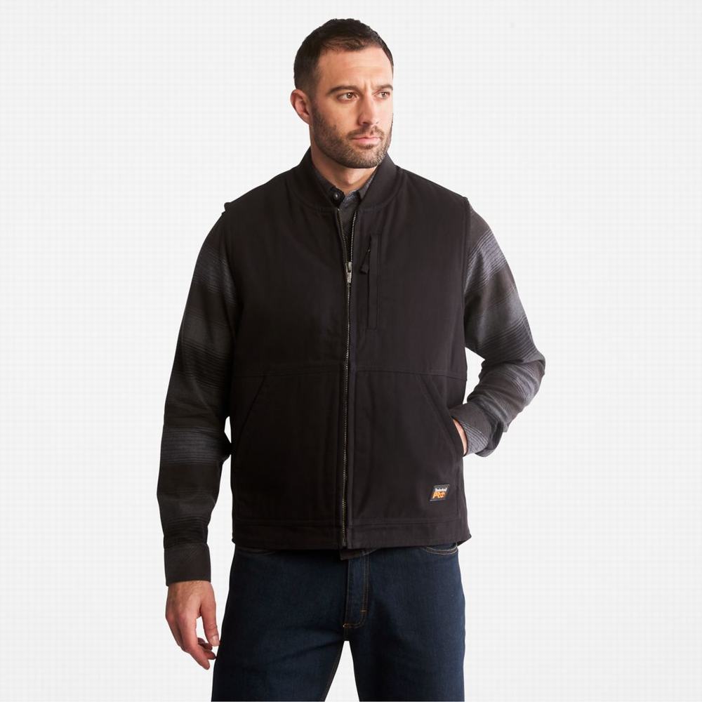 Timberland PRO® Gritman Astar Kanvas Yelek Erkek Siyah | TR-6503S