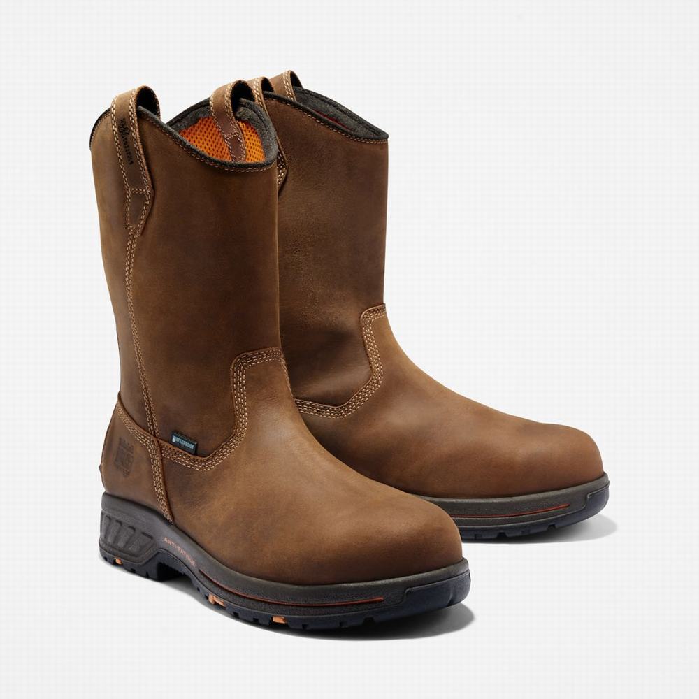 Timberland PRO® Helix HD Pull On Composite Burunlu Waterproof Iş Botu Erkek Kahverengi | TR-3214S