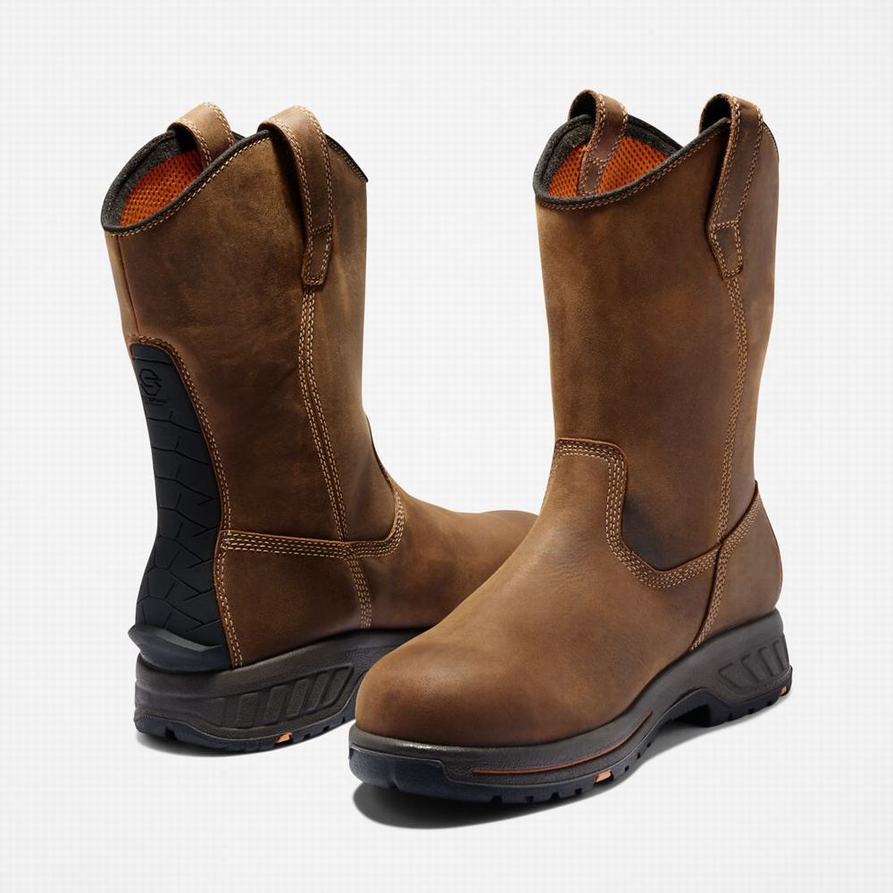 Timberland PRO® Helix HD Pull On Composite Burunlu Waterproof Iş Botu Erkek Kahverengi | TR-3214S