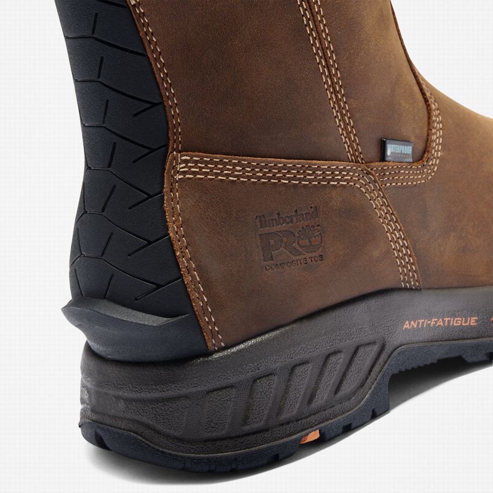 Timberland PRO® Helix HD Pull On Composite Burunlu Waterproof Iş Botu Erkek Kahverengi | TR-3214S