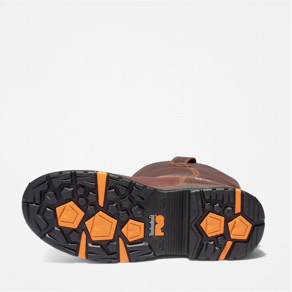 Timberland PRO® Helix HD Pull On Waterproof Iş Botu Erkek Kırmızı Kahverengi | TR-1678H