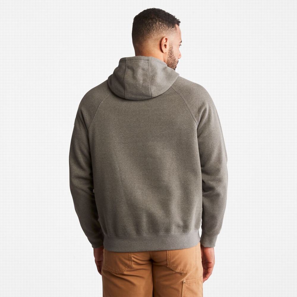Timberland PRO® Hood Honcho Sport Embossed Logo Pullover Kapüşonlu Sweatshirt Erkek Koyu Gri | TR-3047B
