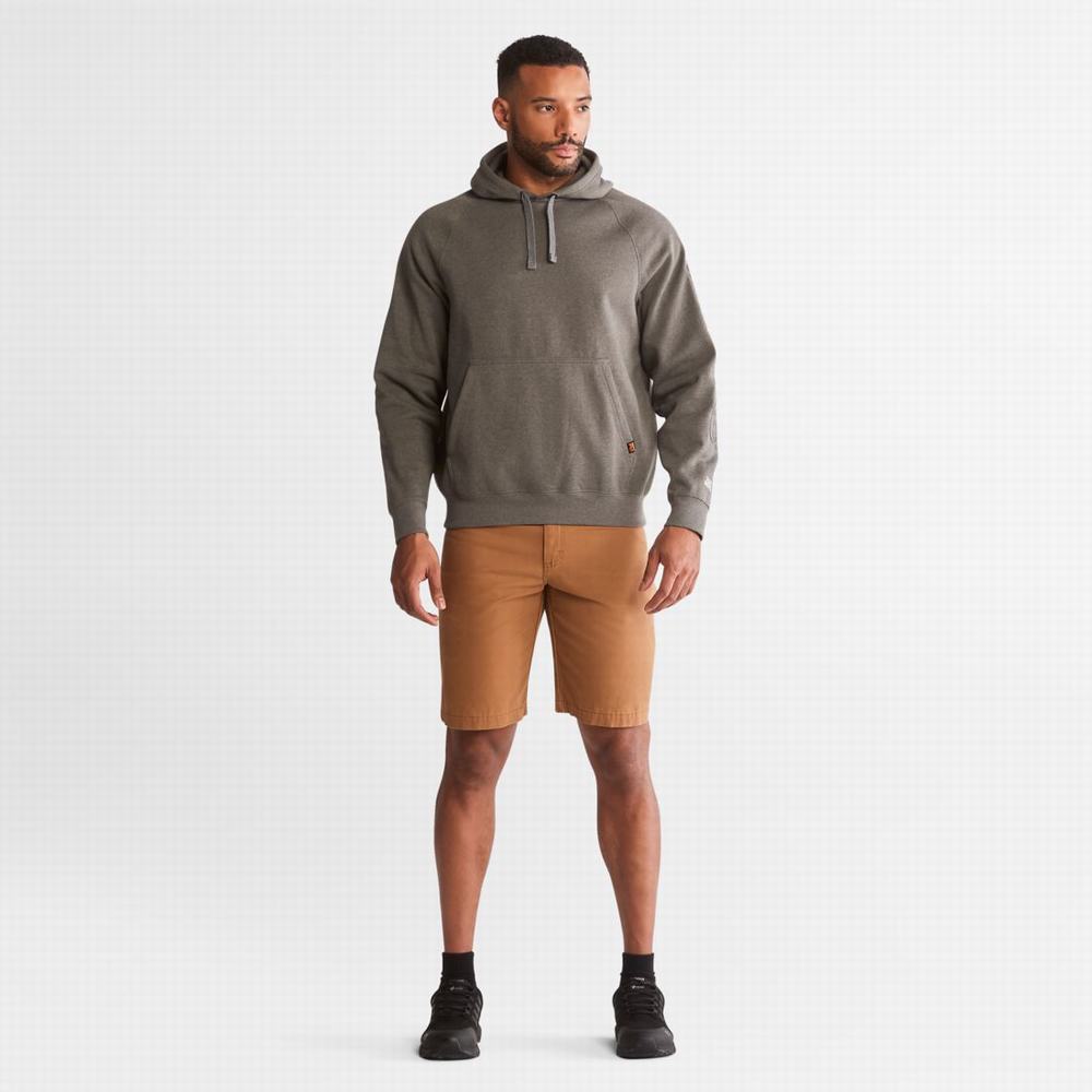 Timberland PRO® Hood Honcho Sport Embossed Logo Pullover Kapüşonlu Sweatshirt Erkek Koyu Gri | TR-3047B