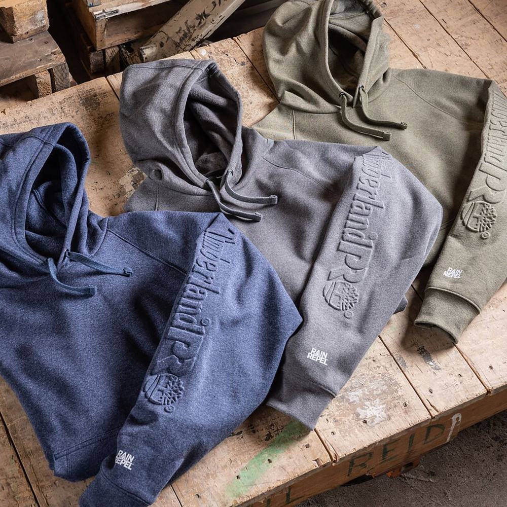 Timberland PRO® Hood Honcho Sport Embossed Logo Pullover Kapüşonlu Sweatshirt Erkek Koyu Gri | TR-3047B