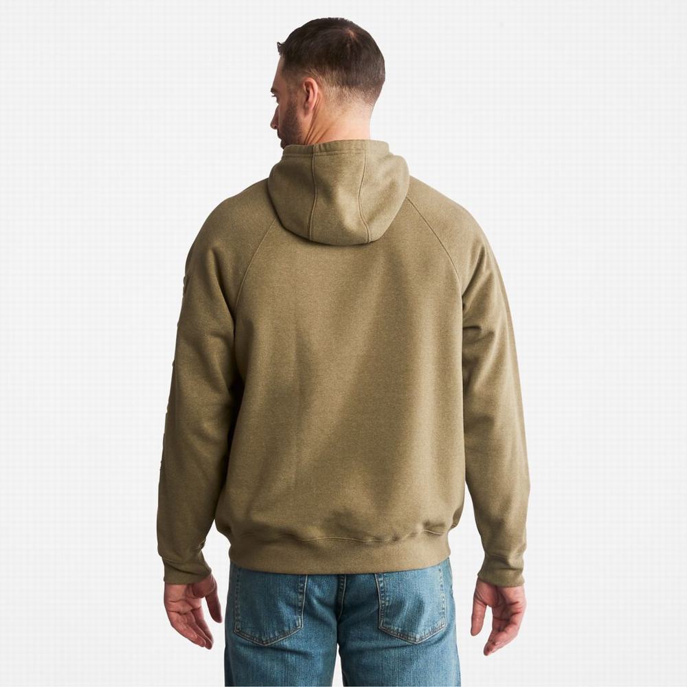 Timberland PRO® Hood Honcho Sport Embossed Logo Pullover Kapüşonlu Sweatshirt Erkek Zeytin Yeşili | TR-7405V