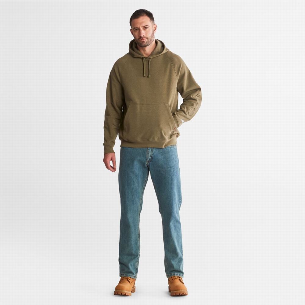 Timberland PRO® Hood Honcho Sport Embossed Logo Pullover Kapüşonlu Sweatshirt Erkek Zeytin Yeşili | TR-7405V