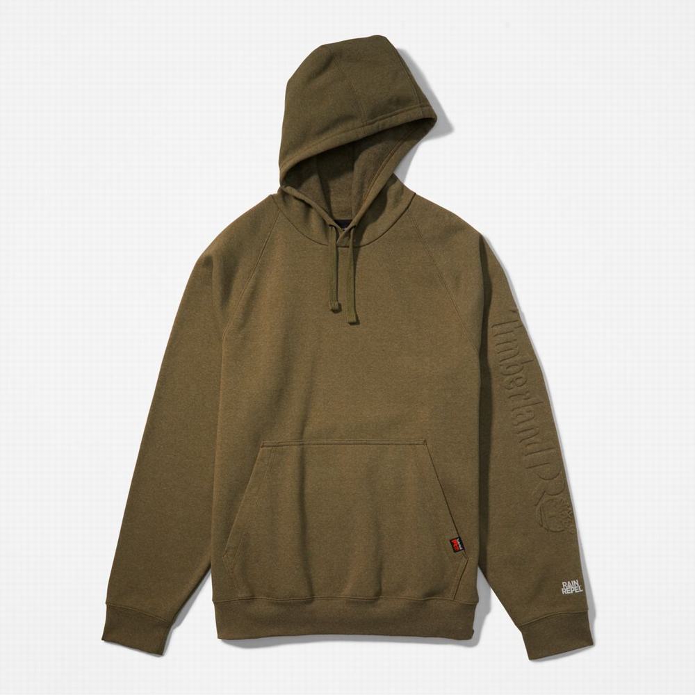 Timberland PRO® Hood Honcho Sport Embossed Logo Pullover Kapüşonlu Sweatshirt Erkek Zeytin Yeşili | TR-7405V