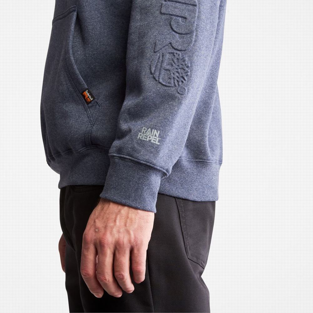 Timberland PRO® Hood Honcho Sport Embossed Logo Pullover Kapüşonlu Sweatshirt Erkek Lacivert | TR-8239C
