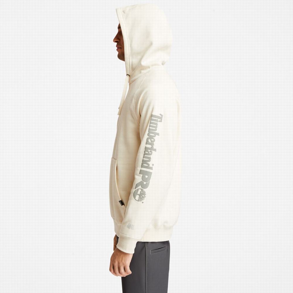 Timberland PRO® Hood Honcho Sport Kapüşonlu Sweatshirt Erkek Beyaz | TR-0895V