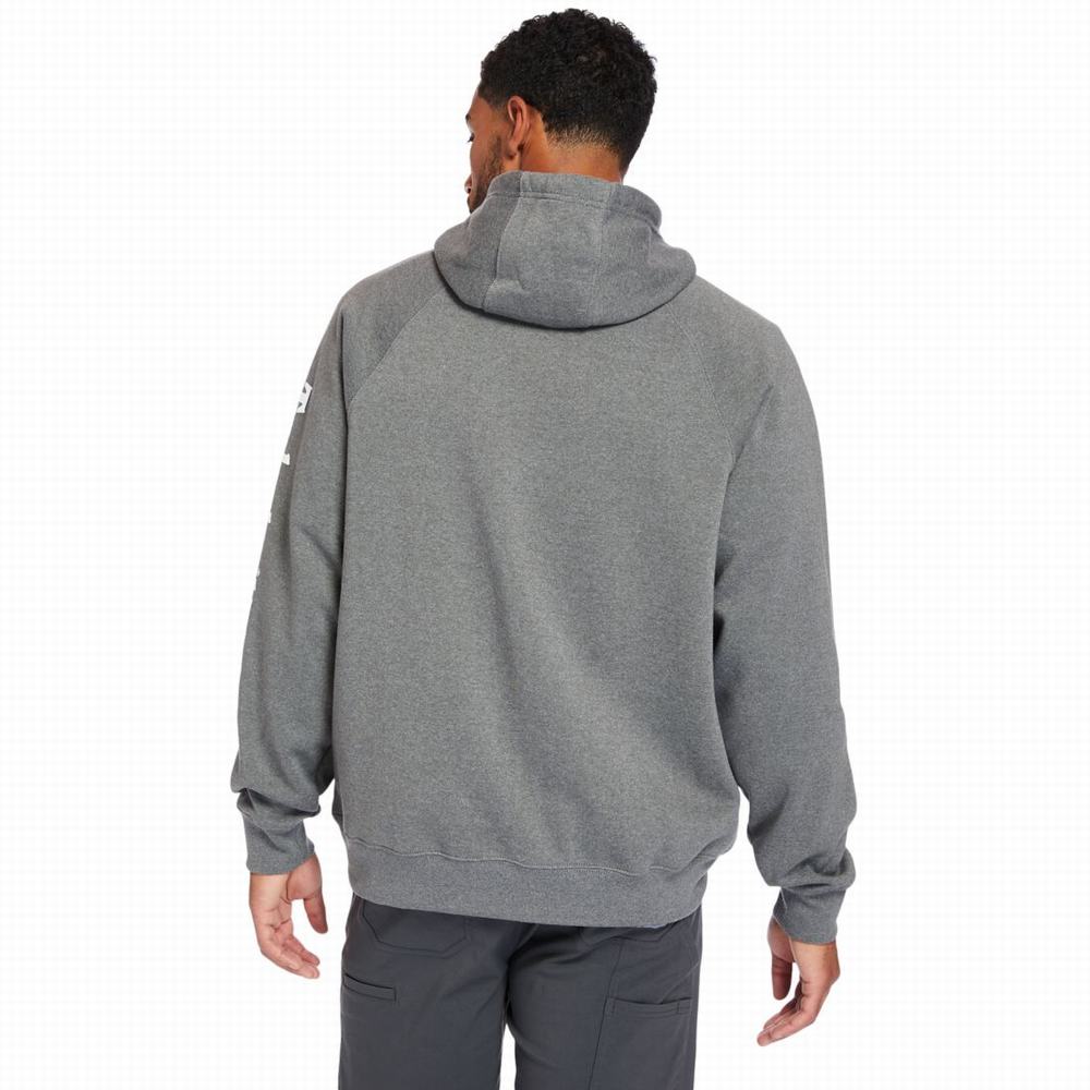 Timberland PRO® Hood Honcho Sport Kapüşonlu Sweatshirt Erkek Koyu Gri Beyaz | TR-4081N