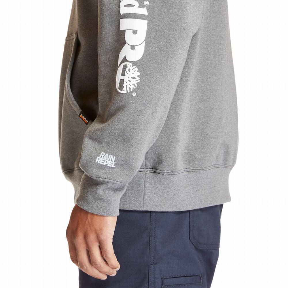Timberland PRO® Hood Honcho Sport Kapüşonlu Sweatshirt Erkek Koyu Gri Beyaz | TR-4081N