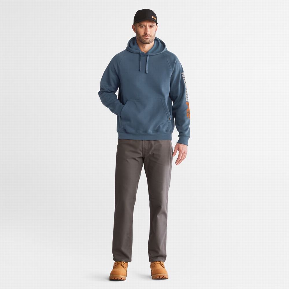 Timberland PRO® Hood Honcho Sport Kapüşonlu Sweatshirt Erkek Indigo | TR-7618Q