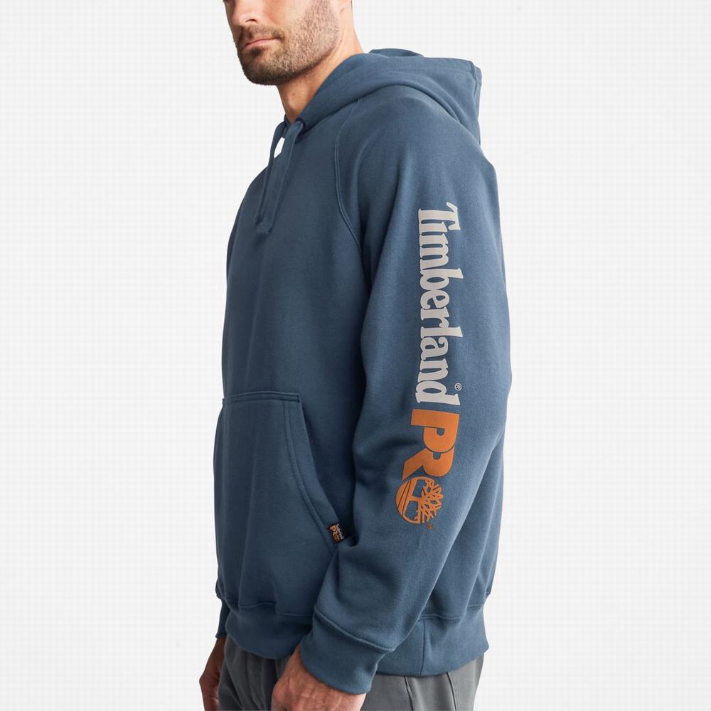 Timberland PRO® Hood Honcho Sport Kapüşonlu Sweatshirt Erkek Indigo | TR-7618Q