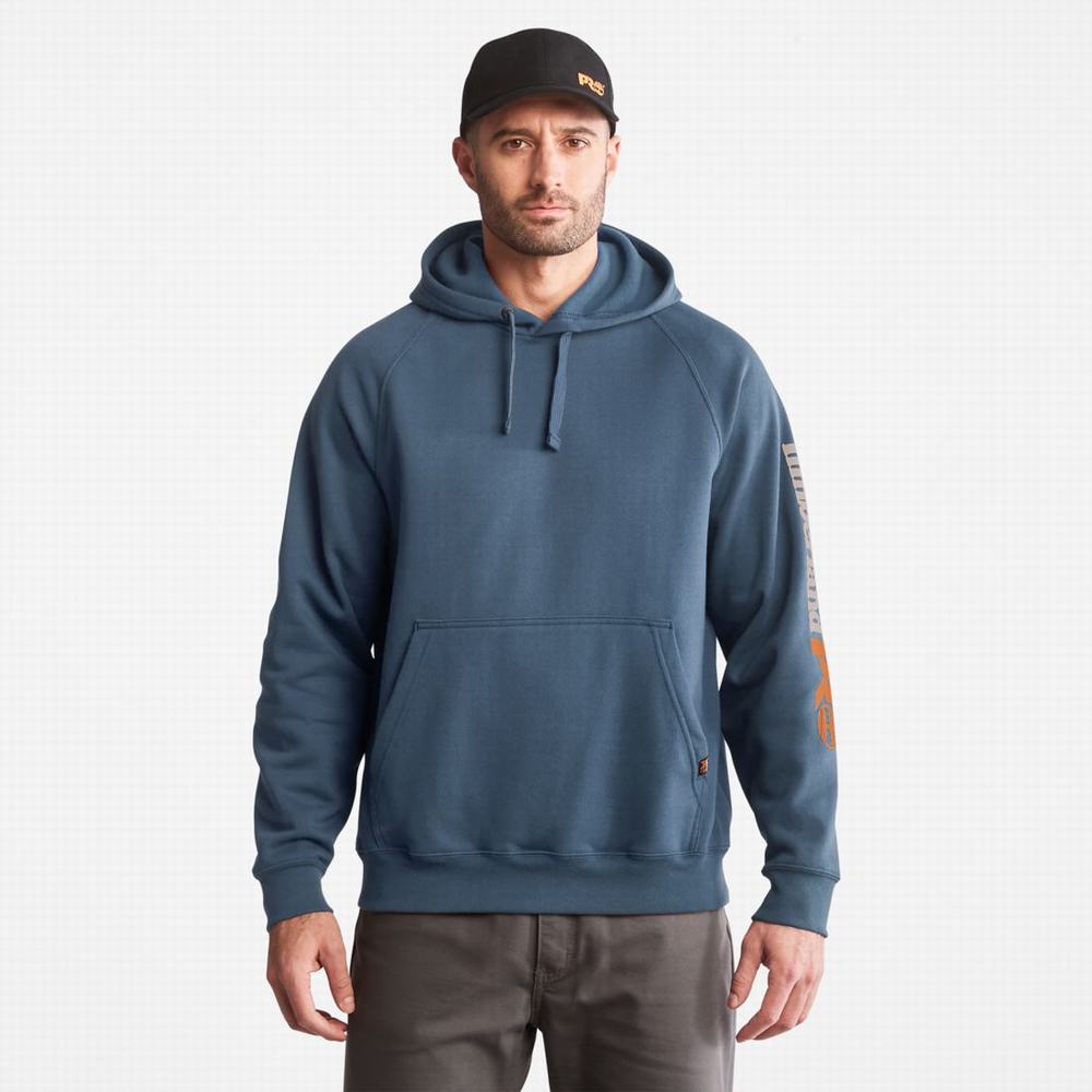Timberland PRO® Hood Honcho Sport Kapüşonlu Sweatshirt Erkek Indigo | TR-7618Q