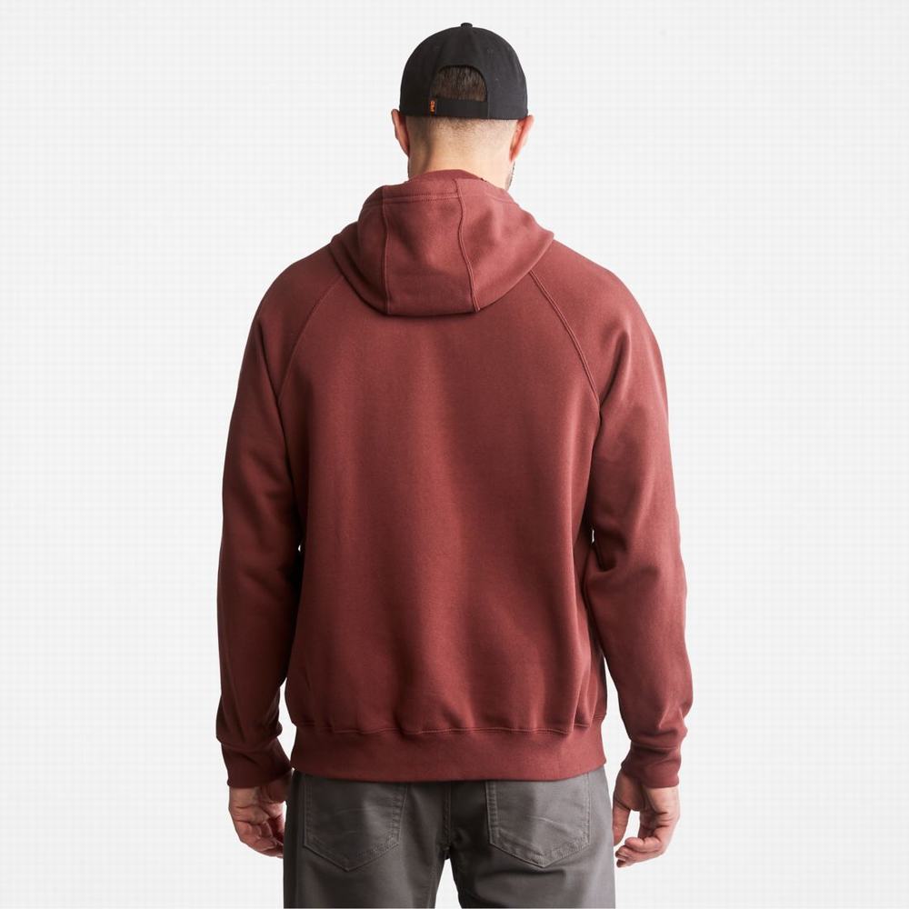 Timberland PRO® Hood Honcho Sport Kapüşonlu Sweatshirt Erkek Bordo | TR-8305B