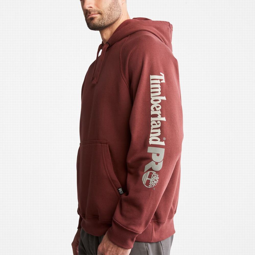Timberland PRO® Hood Honcho Sport Kapüşonlu Sweatshirt Erkek Bordo | TR-8305B