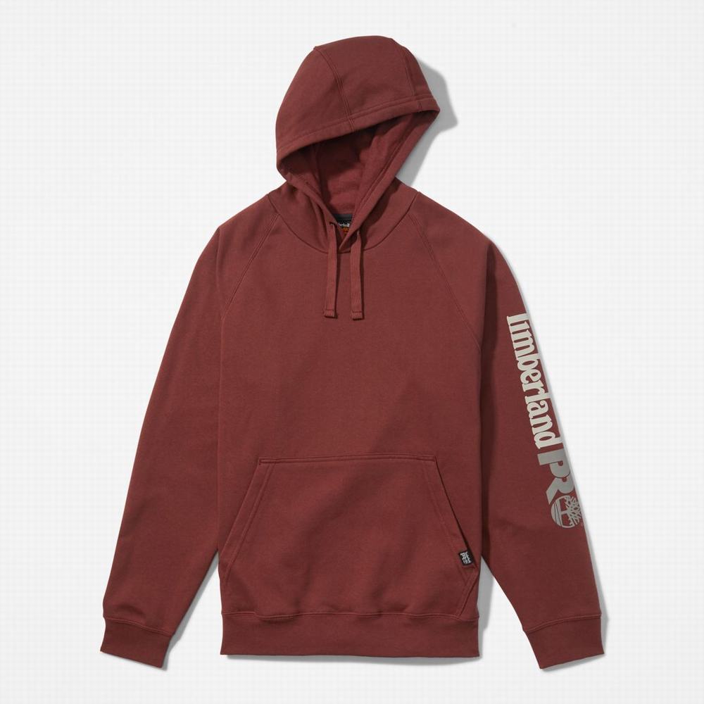 Timberland PRO® Hood Honcho Sport Kapüşonlu Sweatshirt Erkek Bordo | TR-8305B