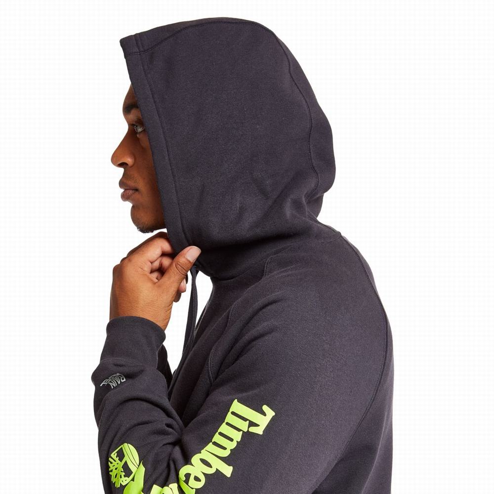 Timberland PRO® Hood Honcho Sport Kapüşonlu Sweatshirt Erkek Lacivert Sarı | TR-9347M