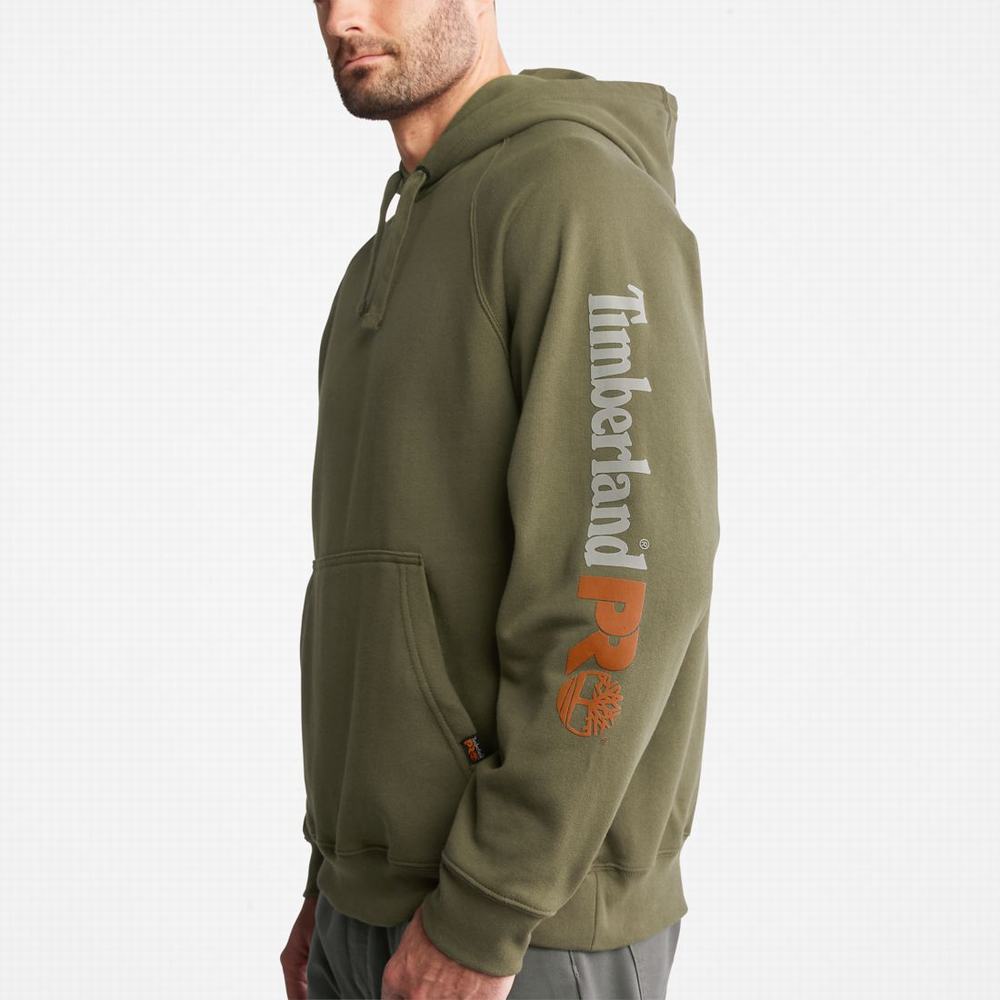 Timberland PRO® Hood Honcho Sport Pullover Kapüşonlu Sweatshirt Erkek Zeytin Yeşili | TR-5802C