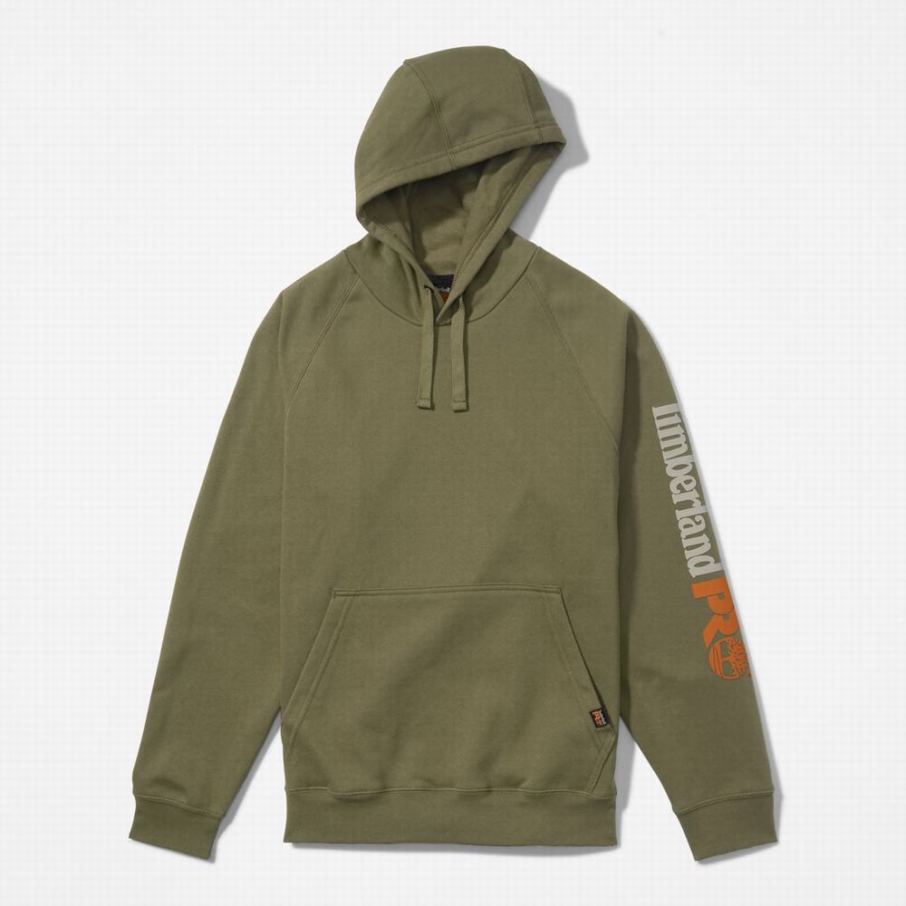 Timberland PRO® Hood Honcho Sport Pullover Kapüşonlu Sweatshirt Erkek Zeytin Yeşili | TR-5802C