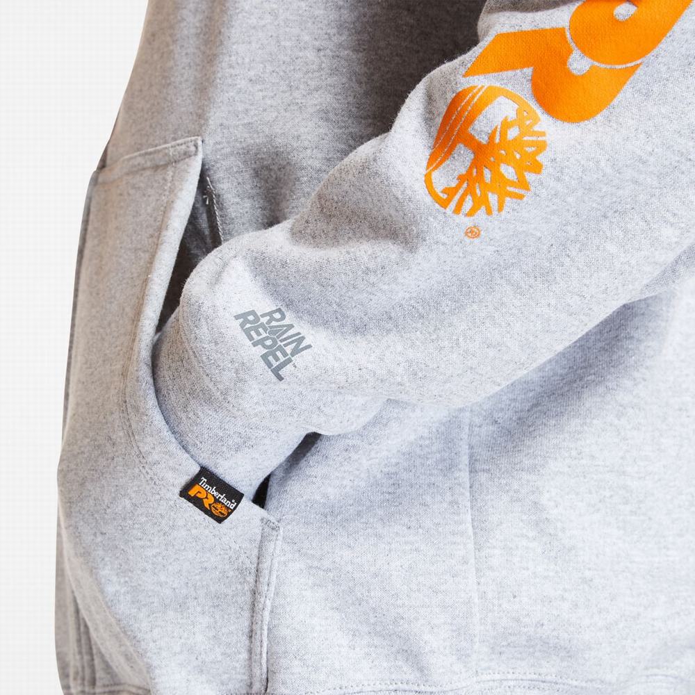 Timberland PRO® Hood Honcho Sport Zip-Front Kapüşonlu Sweatshirt Erkek Gri | TR-4809H