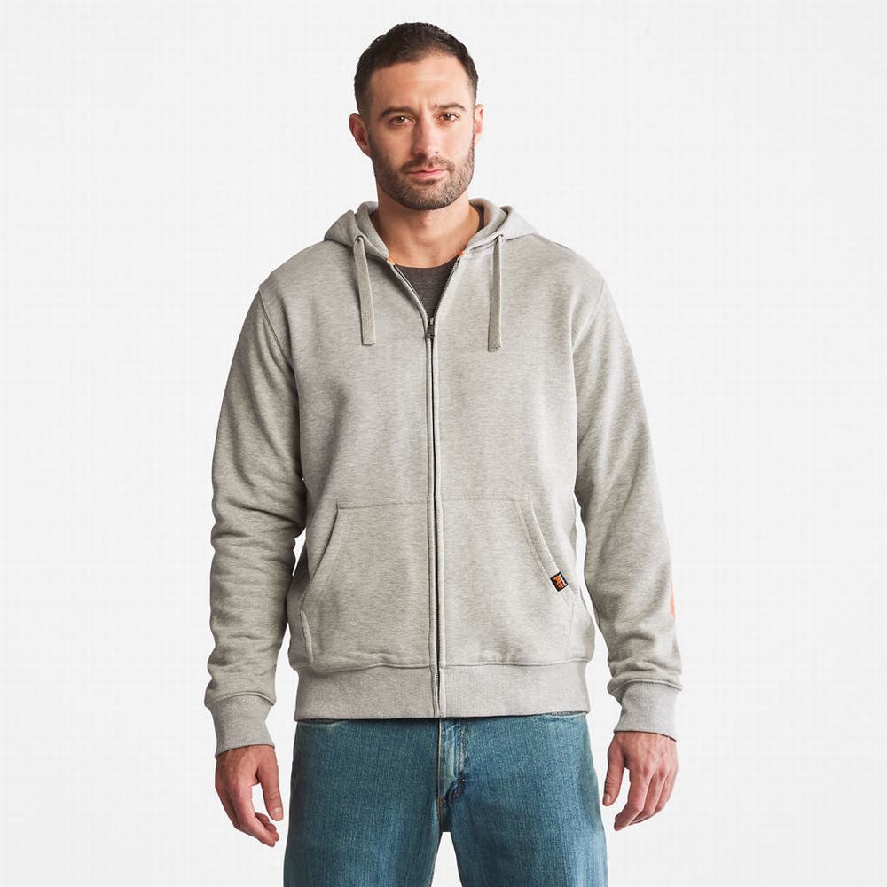 Timberland PRO® Hood Honcho Zip Tişörtü Erkek Gri | TR-1874R