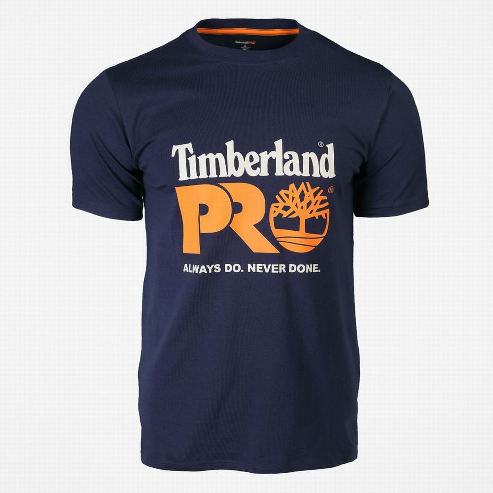 Timberland PRO® Pamuklu Core Logo Tişört Erkek Lacivert | TR-2564D