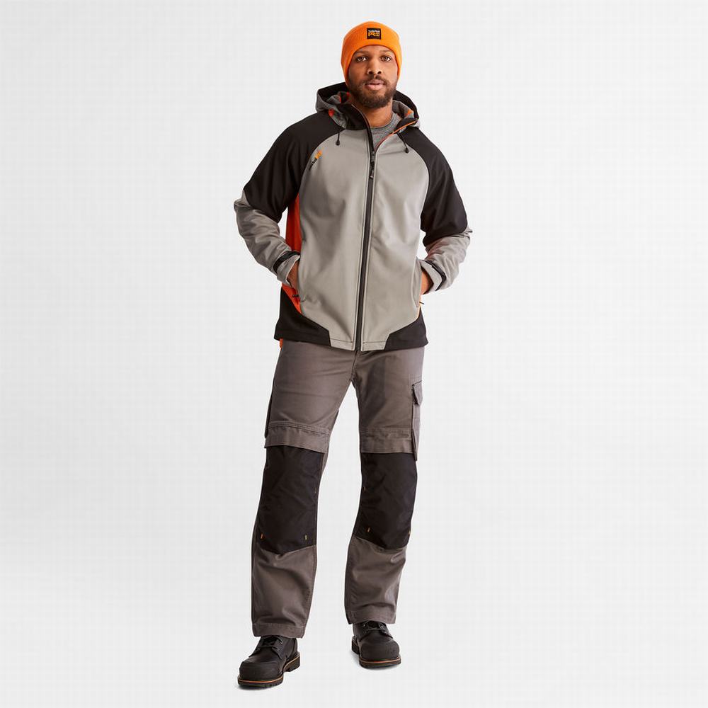 Timberland PRO® Power Zip Kukuletalı Softshell Ceket Erkek Gri | TR-9058M