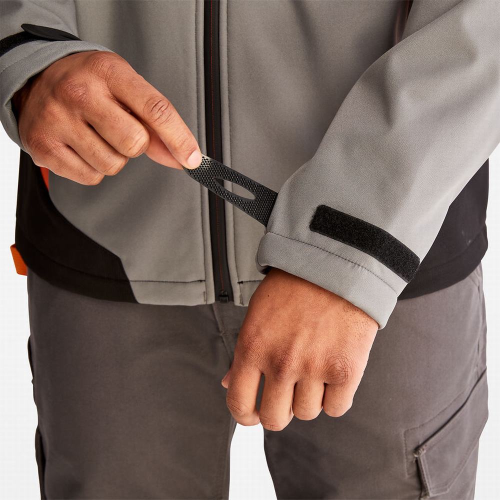 Timberland PRO® Power Zip Kukuletalı Softshell Ceket Erkek Gri | TR-9058M