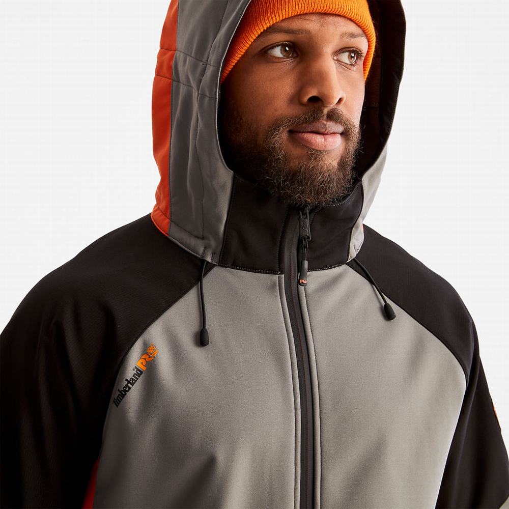 Timberland PRO® Power Zip Kukuletalı Softshell Ceket Erkek Gri | TR-9058M