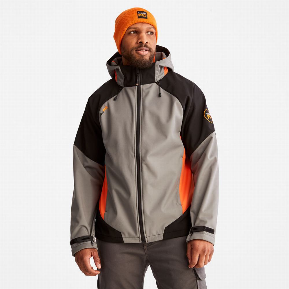 Timberland PRO® Power Zip Kukuletalı Softshell Ceket Erkek Gri | TR-9058M