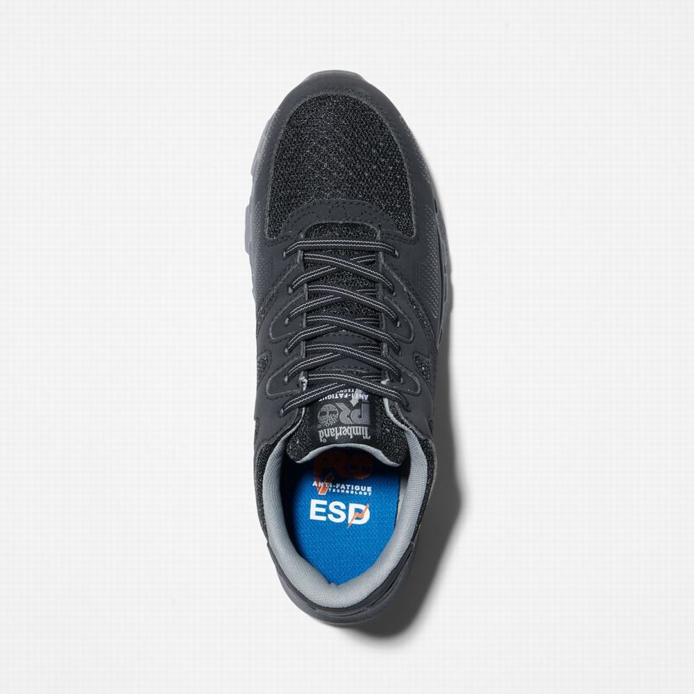 Timberland PRO® Powertrain Alloy Burunlu İş Sneaker İş Ayakkabısı Erkek Siyah Gri | TR-0654G