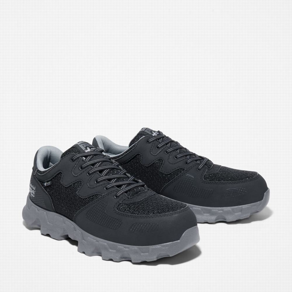Timberland PRO® Powertrain Alloy Burunlu İş Sneaker İş Ayakkabısı Erkek Siyah Gri | TR-0654G