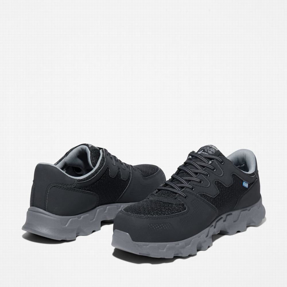 Timberland PRO® Powertrain Alloy Burunlu İş Sneaker İş Ayakkabısı Erkek Siyah Gri | TR-0654G