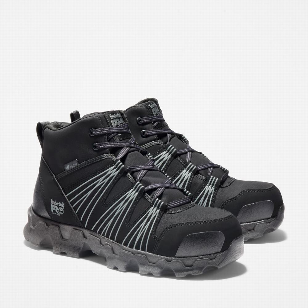 Timberland PRO® Powertrain Alloy Burunlu İş Sneaker Iş Botu Erkek Siyah | TR-9478Q