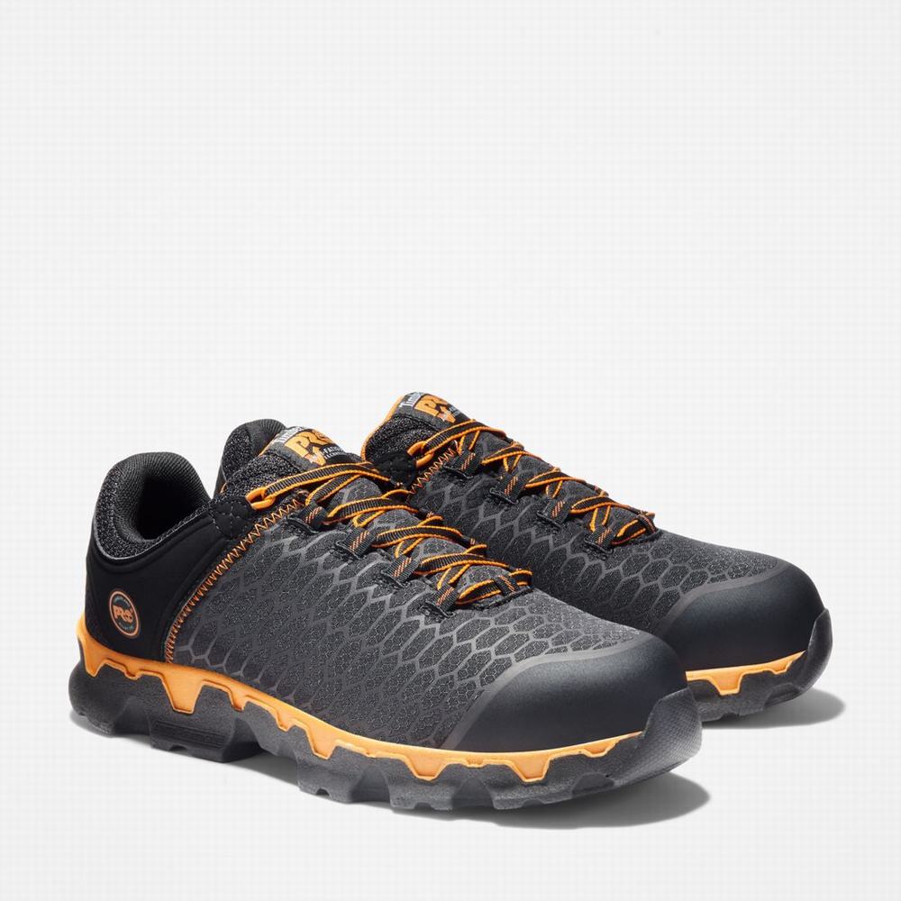 Timberland PRO® Powertrain Sport Alloy Burunlu İş Sneaker İş Ayakkabısı Erkek Siyah Turuncu | TR-3450Q