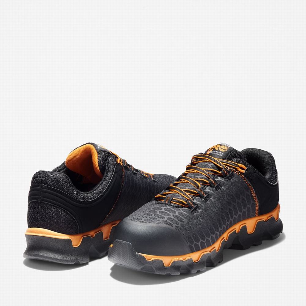 Timberland PRO® Powertrain Sport Alloy Burunlu İş Sneaker İş Ayakkabısı Erkek Siyah Turuncu | TR-3450Q