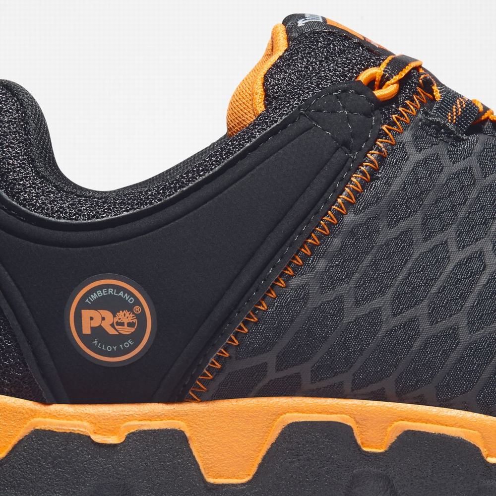 Timberland PRO® Powertrain Sport Alloy Burunlu İş Sneaker İş Ayakkabısı Erkek Siyah Turuncu | TR-3450Q