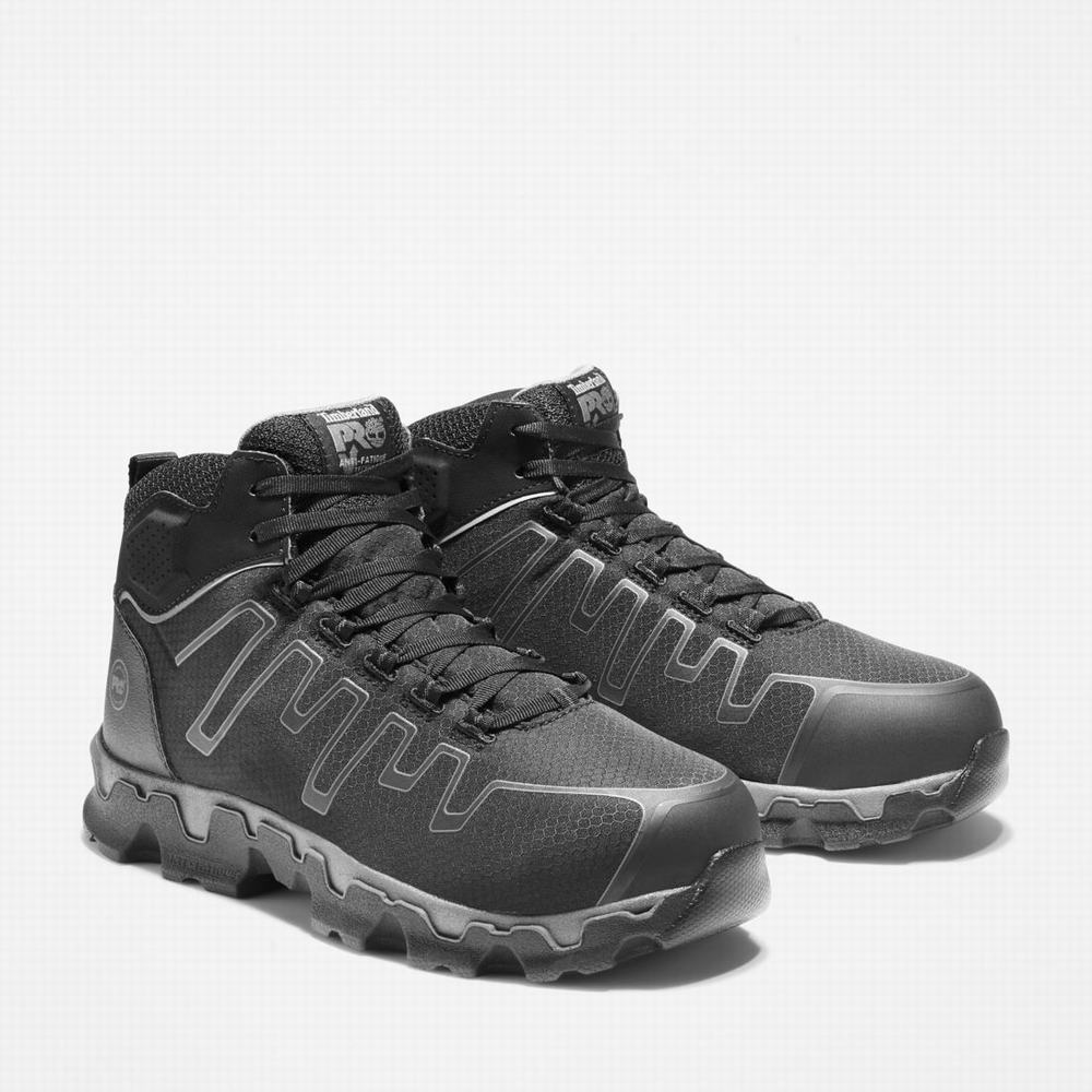 Timberland PRO® Powertrain Sport Alloy Burunlu İş Sneaker Iş Botu Erkek Siyah Gri | TR-3751Y