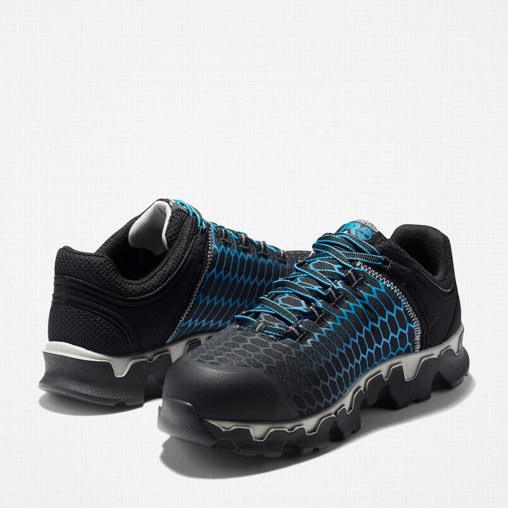 Timberland PRO® Powertrain Sport Alloy Burunlu İş Sneaker İş Ayakkabısı Erkek Siyah Mavi | TR-3867W